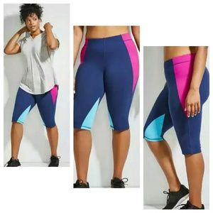 STRETCH COLORBLOCK ACTIVE bike shorts 2x 18 20